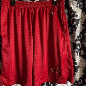 Champion Scarlet Mesh Shorts Arkansas Razorback